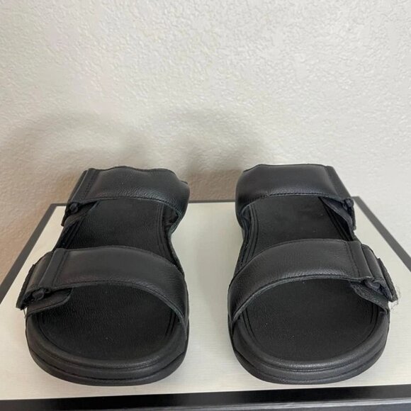 FITFLOP Gogh Moc Sandals Black Leather Adjustable Strap Slide Slip On Mens 9 US main image 5